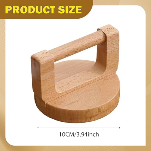 Printing Baren Wooden Block Printing Baren Printmaking Tool Hand Printing Press Tool Linocut Stamp Embossing Tool Portable Lightweight Sponge Base, Round Handle - color: Round Handle
