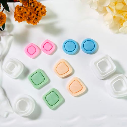 Xaekicr Polymer Clay Cutters Geometric Stud Earring Set – 4 Pairs Modern Clay Cutters for Polymer Clay Jewelry, Clay Tools and Molds for DIY Earrings - color: O color