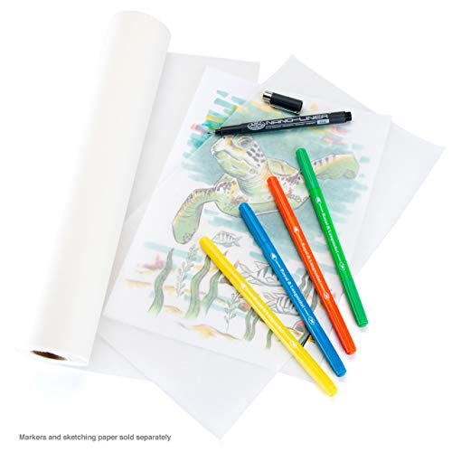 Bee Paper 12" x 20 yds Sketch and Trace Roll, White - color: White, size: 12-inch x 20-yard Roll