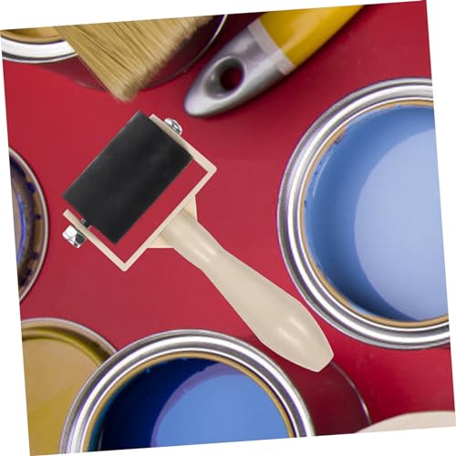 OHPHCALL Ergonomic Handle Printmaking Roller Ink Roller Tool Set Stamping Brayers for Art Supplies