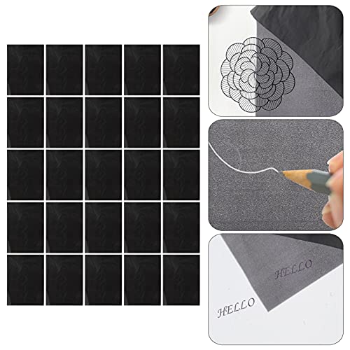 DOITOOL 25 Sheets Tracing Paper Carbon Graphite Transfer Carbon Paper Black Art Craft