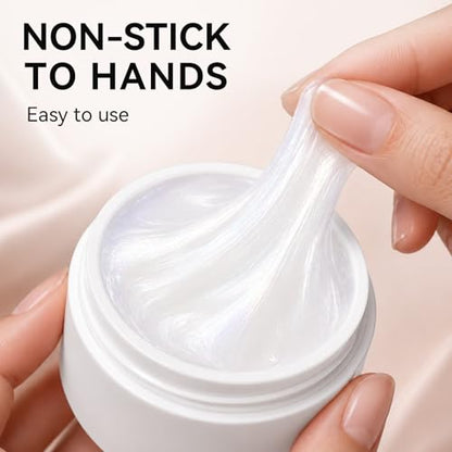 Makartt Pearl White 3D Gel Nail Art: Solid Builder 3D Sculpting Nail Gel Non-sticky for Molding Extension Shaping Sculpting Nail Strengthen Hard Gels UV/LED Lamp Required 15ml - color: Pearl White