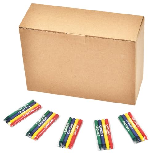 Madisi Crayons Bulk Pack, Regular Size, 4 Colors, 150 Packs, 600 Count | Crayons Bulk Individual Packs for Kids Classroom Set