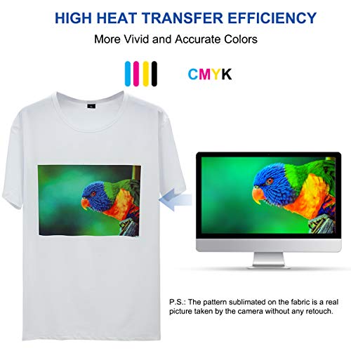 Deepening Black Dye Sublimation Ink Heat Transfer Ink Inkjet Printer Ink Cartridge CISS for C88 C88 + WF-7710 WF-7720 WF-7210 WF-7620 WF-3640 WF-2750 ET-2800 ET-2803 ET-2720 ET-2760 ET-4700 ET-15000 - color: Black