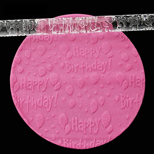 Rengue Acrylic Rolling Pin with 28 Patterns, Compliant Material, Comfortable Grip, 16 X 1 Cm, Lightweight for Dough and Pastry Acrylic Rolling Pin with 28 Patterns, Nan Kitchen (#11) - size: 51035 birthday