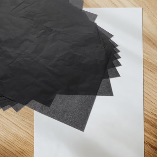 NIYANGLE Graphite Transfer Carbon Paper 25 Sheets 23x33cm Black Single-Sided Tracing Copy Sheets for Artists and DIY Crafts