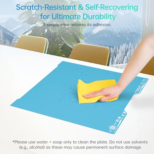 BIQU Cryogrip Pro Frostbite for Bambu-Lab H2D/H2S 3D Printers Cold Build Plate 355x346MM Double Sided Strong Adhesion Spring Steel Sheet Room Temperature Print Upgrade Removable Heated Bed Cover - style: Frostbite(H2D/H2S)