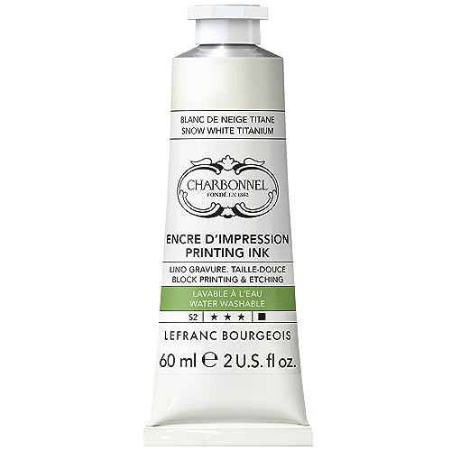 Lefranc Bourgeois Charbonnel Professional Printing Waterwashable Ink, 60ml (2-oz) Snow White - color: Snow White, style: 60ml (2-oz)