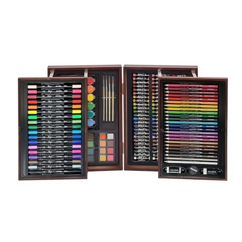 Art 101 Deluxe Art and Doodle Art Set, Assorted Colors, 168 Pieces (53168)