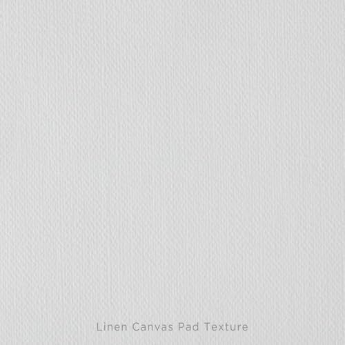 Centurion Acrylic Primed White Linen Canvas Sheet Pad, 12" x 16" 11oz Weight, Tape-Bound for Acrylics, Alkyds, Water-Mixable Oils - size: 12" x 16"