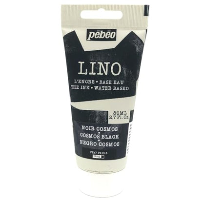 Pebeo Linocut Print Ink (Water-Based) 2.7 fl oz (80 ml) Cosmos Black 14 - color: Cosmos Black