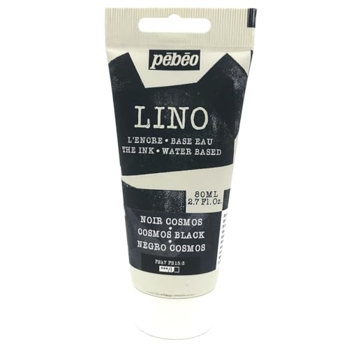 Pebeo Linocut Print Ink (Water-Based) 2.7 fl oz (80 ml) Cosmos Black 14 - color: Cosmos Black