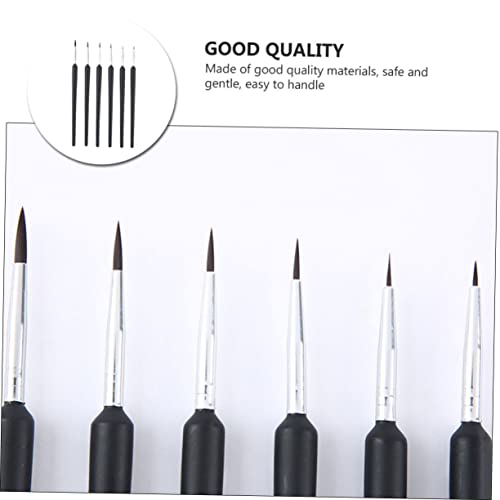 TEHAUX 18pcs Fine Detail Paint Brush for Acrylic Watercolor and Oil Painting Hair Miniature Painting Pens Comfortable Grip for Artists