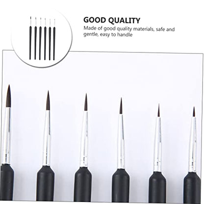 TEHAUX 18pcs Fine Detail Paint Brush for Acrylic Watercolor and Oil Painting Hair Miniature Painting Pens Comfortable Grip for Artists