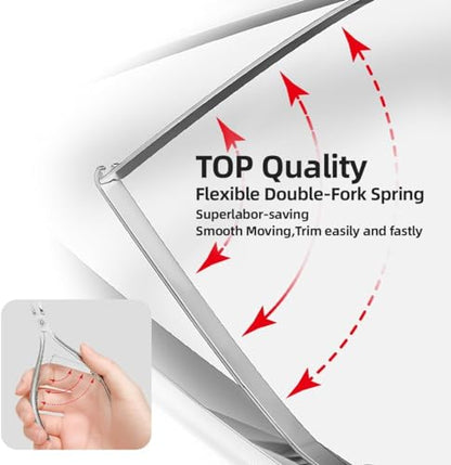 Cuticle Trimmer 3/4 Jaw Extremely Sharp Cuticle Nippers Scissors Stainless Steel Clippers Cutter Remover Pedicure Manicure Nail Tool, cuticle pusher (Cuticle Nippers/Silver-b) - color: Cuticle Nippers/Silver-b