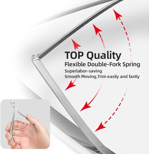 Cuticle Trimmer 3/4 Jaw Extremely Sharp Cuticle Nippers Scissors Stainless Steel Clippers Cutter Remover Pedicure Manicure Nail Tool, cuticle pusher (Cuticle Nippers+Cuticle Pushers/Silver-S) - color: Cuticle Nippers+cuticle Pushers/Silver-s
