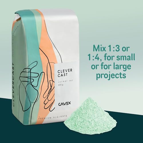 Cavex CleverCast Alginate Lifecast Molding Powder, Premium Impression Casting Material, 500 Grams