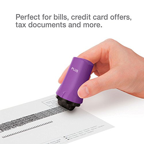 Identity Theft Protection Roller 3-Pack Advanced 2.0 Security Stamp by Guard Your ID (Regular 3-Piece, Purple) - color: Purple, size: Regular 3-Pack