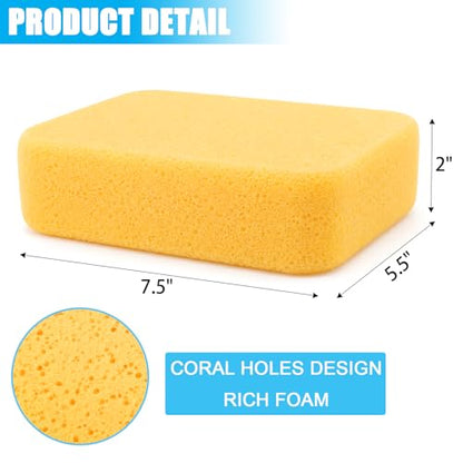 Yesland 10 Pcs Sponges, Perfect Synthetic Sponges for Painting, Crafts, Grout, Cleaning, Pottery, Clay - 7.5 x 5.5 x 2 Inches - size: 7.5 x 5.5 x 2 inches