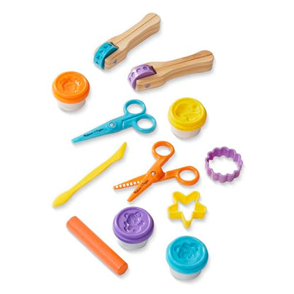 Melissa & Doug Created by Me! Cut, Sculpt, and Roll Modeling Dough Kit with 8 Tools and 4 Colors of Modeling Dough