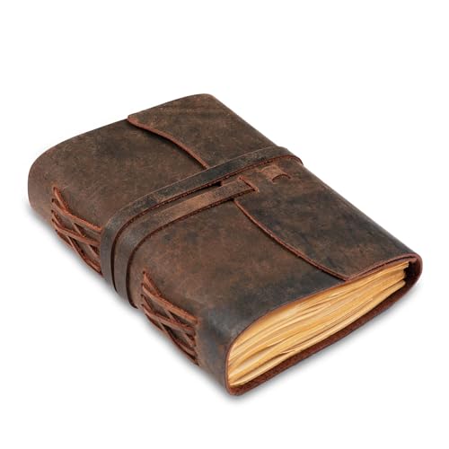 LEATHER VILLAGE Leather Bound Journal - Dark Brown, 11.5"X8.50", 220 Pages - Vintage Blank Paper Diary for Writing, Drawing, Sketchbook, and Travel Notebook - Ideal for Women and Men - color: Chocolate Brown, size: 11.5 inches X 8.50 inches
