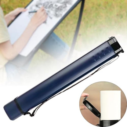 HouseVibe Extendable Poster Tube Telescoping Document Holder Blueprint Storage Case for Maps Painting Paper Art Supplies (1 Tube)- Deep Blue - color: Deep Blue