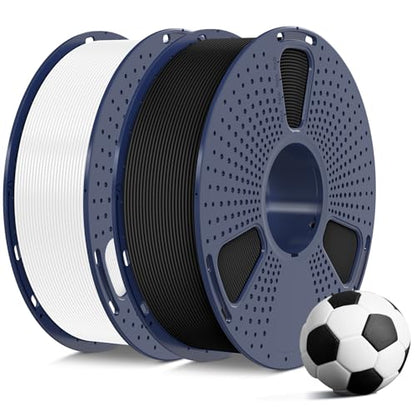 SUNLU 3D Printer Filament Bundle PLA Matte 1.75mm, Super Neatly Wound PLA Filament with Matte Finish, Print with 99% FDM 3D Printers, 1kg Spool (2.2lbs), 2 Packs, Matte Black+Matte White - color: 2000g Pla Black+white, size: 2KG