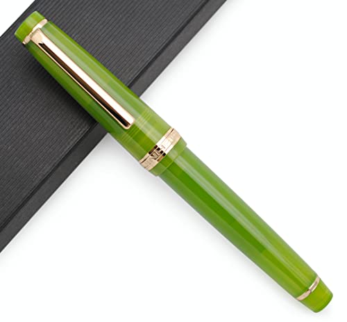 JINHAO 82 Fountain Pen with Gold Clip (F Nib 0.5mm, Transparent Avocado Green) - color: Transparent Avocado Green