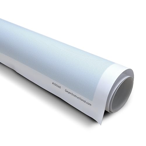 Geyer Instructional Products - 36" x 120" Large Graph Paper Roll, 1/16" Blue Grid, Ideal for School Classroom Graphing, Designing Blueprints and Floorplans, Tabletop Gaming and Custom Mapping - color: Blue, size: 1/16" Spacing