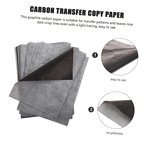 Lurrose Graphite Transfer Tracing Paper A4 100 Sheets of Carbon Copy Paper for Art and Crafts for Sketching and DIY Projects