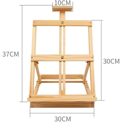 Adjustable Tabletop Easel, Heavy Duty H-Frame Studio Easel for Artists, Beechwood Painting & Drawing Art Supplies with 6 Height Settings
