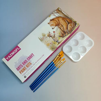 YAZMQFL Gouache Paint Set, 36 Colors Arts and Craft Paint Kit with Brushes and Palette for Artists