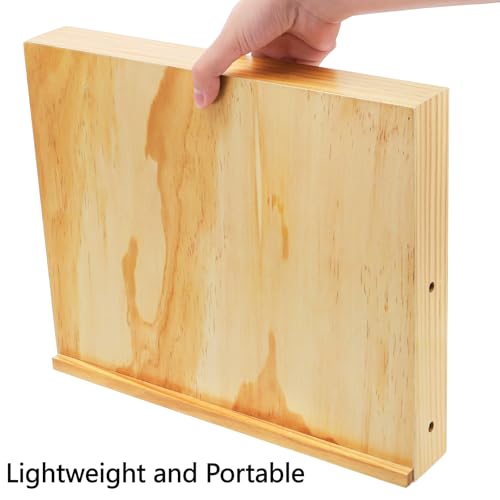 DEAYOU 2 Pack Tabletop Easel for Painting, Adjustable Angle Wooden Art Easel Stand, Portable Drawing and Sketching Board for Canvas, Book, Artwork, Drafting, Student, Artist, Beginner, 13.8"x11.4"