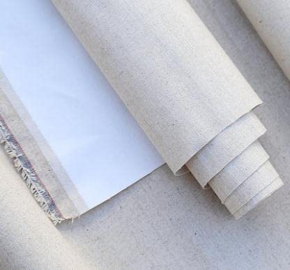 Cotton Canvas Roll, Canvas Roll for Painting Primed 0.28m x 5m Oil Acrylic Cotton Linen Multiple Materials(330g Linen Blend) - color: 330g Linen Blend
