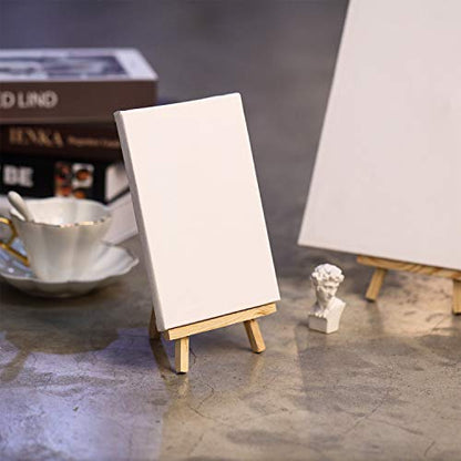 Hestya Assorted Mini Stretched Canvas - 12 Pcs, Small Drawing Canvas, Square Paint Canvas for Christmas Craft (4 x 6 Inches, 5 x 7 Inches, 8 x 10 Inches, 9 x 12 Inches) - size: 4 x 6 Inches/ 5 x 7 Inches/ 8 x 10 Inches/ 9 x 12