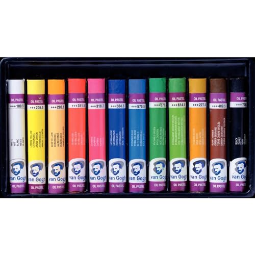 Van Gogh Oil Pastel, Round Full Stick, 12-Piece Set - style: 12-Piece Set, General Selection