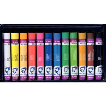 Van Gogh Oil Pastel, Round Full Stick, 12-Piece Set - style: 12-Piece Set, General Selection