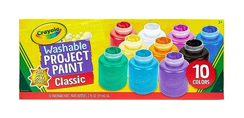 Crayola Washable Kid's Paint, Assorted Colors, Pack of 10