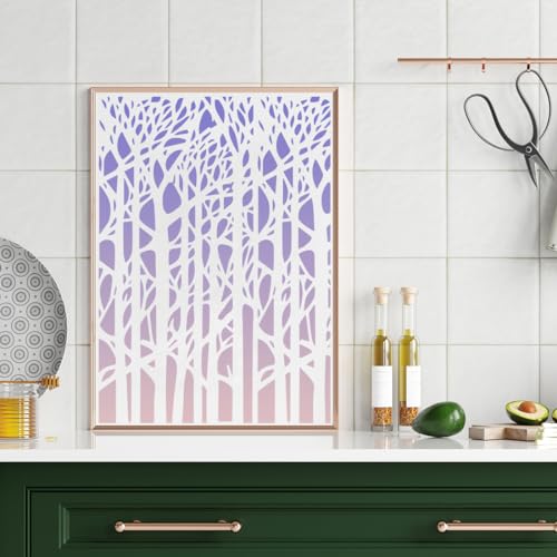 Stencils for Crafts Reusable Texture Stencils Background Stencil Leaf Floral Templates for Painting on Wood Furniture Card Canvas Paper Scrapbook - style: Floral