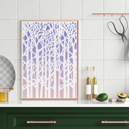 Stencils for Crafts Reusable Texture Stencils Background Stencil Leaf Floral Templates for Painting on Wood Furniture Card Canvas Paper Scrapbook - style: Floral