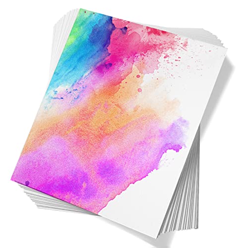 Paul Rubens 60 Sheets Watercolor Paper, Hot Press 50% Cotton&140lb /300gsm Acid-Free Bulk White Paper for Artists, Students & Adults（7.68 * 5.31 inch） - color: hot press, size: 7.68*5.31 inches