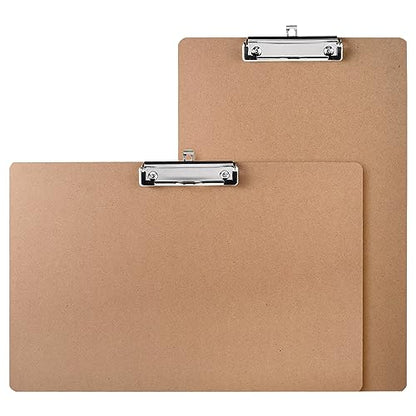 Jspupifip 2 Pack 11x17 Clipboards with Low Profile Clip, Extra Large Wood Clipboard Horizontal Art Drawing Board Vertical Wooden Clip Board Landscape Clipboard for Drawing Office School Supplies
