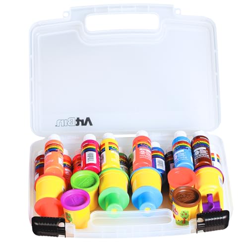 ArtBin 6977AB 12 inch Quick View Deep Base Carrying Case, Portable Art & Craft Organizer with Handle, [1] Plastic Storage Case, Translucent - size: 12 inch - Deep