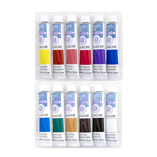 Artist's Loft 12 Color Gouache Paint Set - Academic Level 1