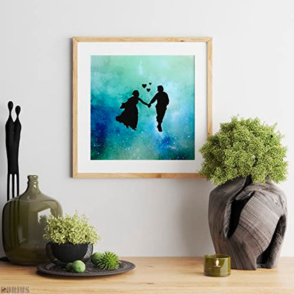 12 Pcs Large Silhouette Stencils for Painting on Wood and Canvas - Full-Size 11.6 x 8.2 in People, Couple and Family Drawing Templates with Figures and Reusable Designs for Wall Art and DIY Crafts