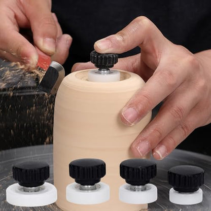 4 Pack Ceramic Clay Pottery Throwing Trimming Spinner Tool Set - Different Sizes with Hand Protection for Pros & Hobbyists