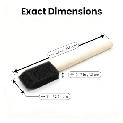 50pcs 1" Foam Brush with High Density Foam, Sponge Brush for Small Project - size: 1inch 50pcs