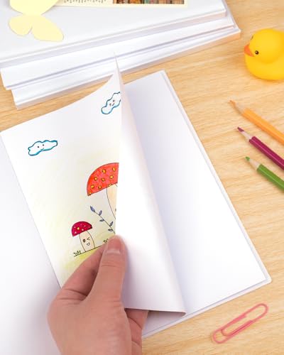 Dynta Blank Hardcover Book A5(6.2x8.3Inch), 30 Pack Blank Books for Kids to Write Stories Sketch White Hardcover Sketchbook Journal for Writing Drawing Creating, 40 Pages (20 Sheets) for Each book - size: 6"x8"(30 pack)