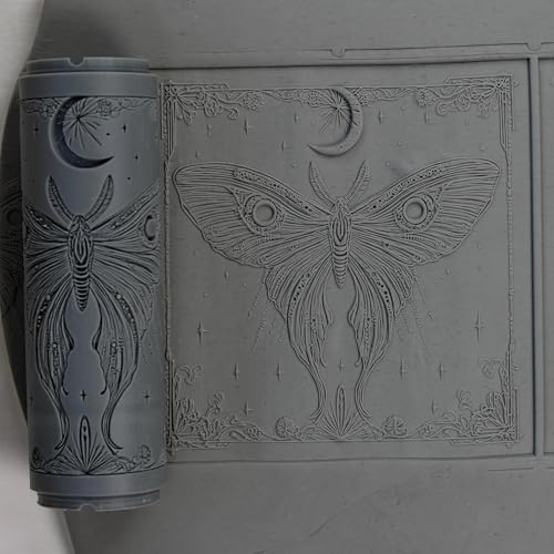 Luna Moth Clay Texture Roller 4" for Polymer Clay - color: Luna Moth Roller