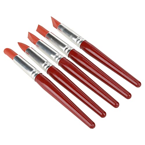 5Pcs Silicone Clay Sculpting Tool, Sculpting Silicone Brush for Color Shaping Modeling Pottery Rubber